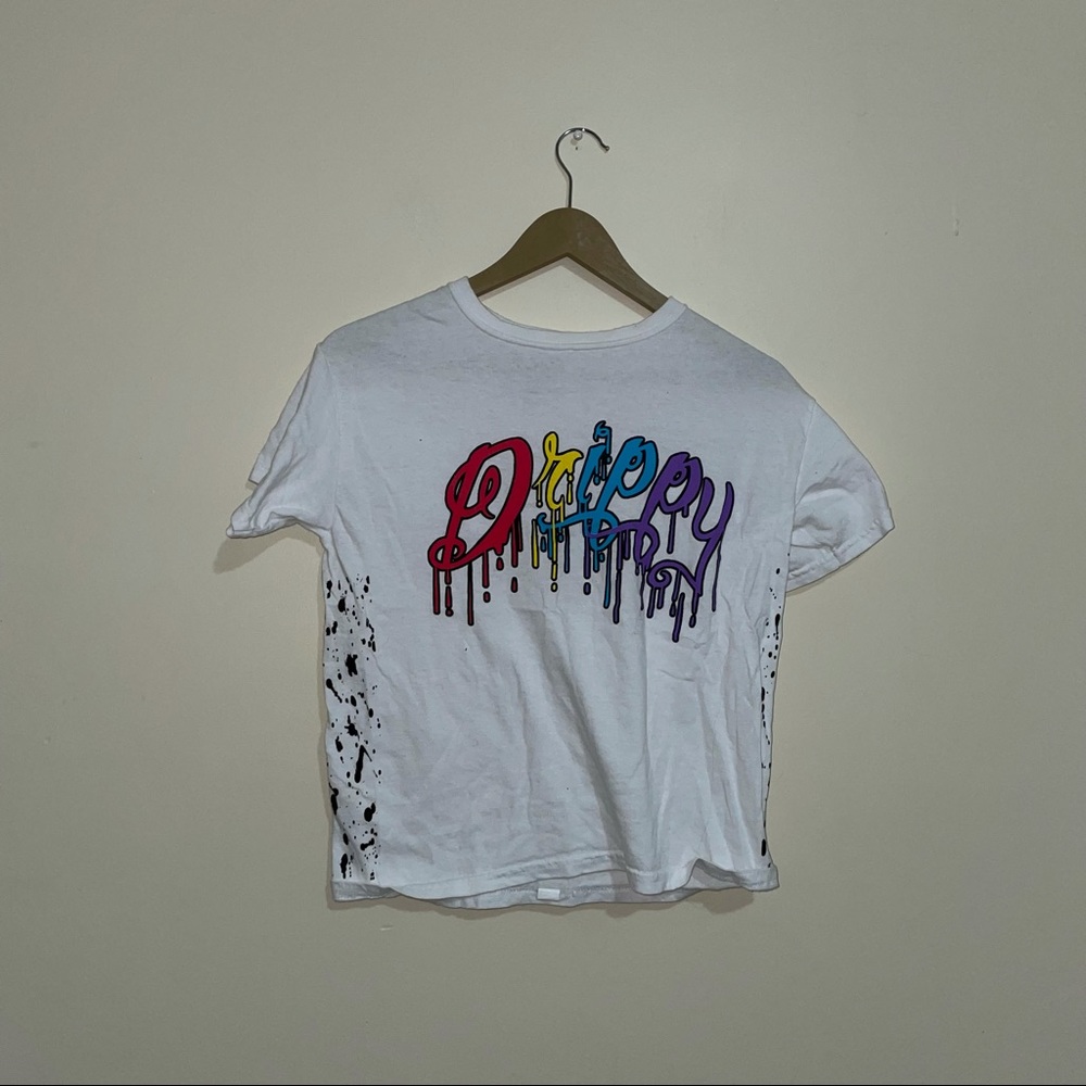 Return to Sender Drippy White Colorful T-Shirt